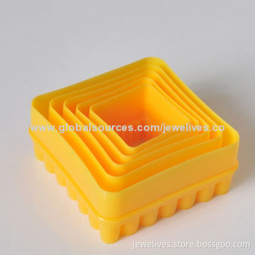 Plastic Fluted Cookie Cutters, Square, Food SafeNew